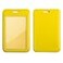 Larpur 2 Pack ID Badge Holders Hard Plastic Vertical Sliding Card Cases with Clear ID Window for School Office Factory Work Yellow