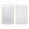 Larpur 2 Pcs Vertical Badge Holders White Work ID Holders Hard Plastic Siliding Card Cases with Clear ID Window for School Office Work