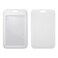 Larpur 2 Pcs Vertical Badge Holders White Work ID Holders Hard Plastic Siliding Card Cases with Clear ID Window for School Office Work