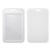 Larpur 2 Pcs Vertical Badge Holders White Work ID Holders Hard Plastic Siliding Card Cases with Clear ID Window for School Office Work