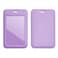 Larpur Pack of 2 Sliding ID Badge Holders Hard Plastic Vertical Card Cases with Clear ID Window for School Office Factory Purple