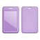 Larpur Pack of 2 Sliding ID Badge Holders Hard Plastic Vertical Card Cases with Clear ID Window for School Office Factory Purple