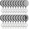 Leelosp 20 Pack Heavy Duty Retractable Badge Holder Reel Metal ID Badge Holder with Belt Clip Keyring Retractable Clip Bulk Card for Work Employee Doctor Nurse Gifts Glossy Grey