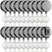 Leelosp 20 Pack Heavy Duty Retractable Badge Holder Reel Metal ID Badge Holder with Belt Clip Keyring Retractable Clip Bulk Card for Work Employee Doctor Nurse Gifts Glossy Grey