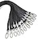 SzJias 50 Pcs Lanyards Black Lanyard for Id Badges Nylon Lanyard Bulk Clip Swivel Hook for Office Id Badges Key Chains