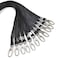 SzJias 50 Pcs Lanyards Black Lanyard for Id Badges Nylon Lanyard Bulk Clip Swivel Hook for Office Id Badges Key Chains