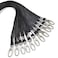 SzJias 50 Pcs Lanyards Black Lanyard for Id Badges Nylon Lanyard Bulk Clip Swivel Hook for Office Id Badges Key Chains