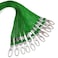 SzJias 50 Pcs Lanyards Green Lanyard for Id Badges Nylon Lanyard Bulk Clip Swivel Hook for Office Id Badges Key Chains
