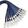SzJias 50 Pcs Lanyards Navy Blue Lanyard for Id Badges Nylon Lanyard Bulk Clip Swivel Hook for Office Id Badges Key Chains