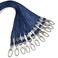 SzJias 50 Pcs Lanyards Navy Blue Lanyard for Id Badges Nylon Lanyard Bulk Clip Swivel Hook for Office Id Badges Key Chains