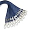 SzJias 50 Pcs Lanyards Navy Blue Lanyard for Id Badges Nylon Lanyard Bulk Clip Swivel Hook for Office Id Badges Key Chains