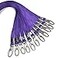 SzJias 50 Pcs Lanyards Purple Lanyard for Id Badges Nylon Lanyard Bulk Clip Swivel Hook for Office Id Badges Key Chains
