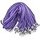 Beebel Purple Lanyard 50PCS 32Inch Flat Lanyards with Badge Clip Purple