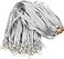 Ollain Gray Lanyards for Name Tag Id Badges Nylon Cruise Lanyard Swivel Hooks Clips 50 Pack