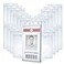 Bestom 50 Pack Frosted Clear Vertical Hard Plastic ID Card Holders Rigid Plastic ID Card Protector Case WThumb Notch and Slot Chain Holes for School Nurse Staff 50