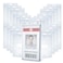Bestom 50 Pack Frosted Clear Vertical Hard Plastic ID Card Holders Rigid Plastic ID Card Protector Case WThumb Notch and Slot Chain Holes for School Nurse Staff 50