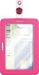 Cosco MyID Badge Holder for Key Cards and ID Cards Rubberized Pink 4 x 275 Inches 075016