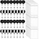 Beieverluck 100 Pack Retractable Badge Reel Clips with 100 Pack Vertical ID Card Holders Retractable Badge Holders with Clip ID Badge Clips with Name Card Holder for Nurses Office SchoolBlack