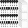 Beieverluck 100 Pack Retractable Badge Reel Clips with 100 Pack Vertical ID Card Holders Retractable Badge Holders with Clip ID Badge Clips with Name Card Holder for Nurses Office SchoolBlack