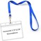 Bird Fiy Lanyards with Id Holder Name Badges Waterproof Name tag Badge Holders with Neck Blue Lanyard Swivel JHook Clip 50 Pack