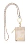 Lilly Pulitzer Lanyard with ID Holder Keychain Wallet for School or Office Gold Zipper Wallet Badge Holder with Clear Window and Card Slots Soleil It On Me