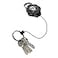 Specialist ID Heavy Duty Retractable Ratchit Keychain Tether Reel for Multiple Keys with Clip Large Polycarbonate Body Stays Extended Kevlar Cord Lanyard Leash Carabiner Attachment
