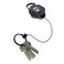 Specialist ID Heavy Duty Retractable Ratchit Keychain Tether Reel for Multiple Keys with Clip Large Polycarbonate Body Stays Extended Kevlar Cord Lanyard Leash Carabiner Attachment