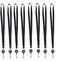 Honbay 8 Pieces Translucent Retractable Badge Holder Reel Key Chain Reel with Lanyard Neck Strap for Key Cards and ID Cards Black