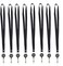 Honbay 8 Pieces Translucent Retractable Badge Holder Reel Key Chain Reel with Lanyard Neck Strap for Key Cards and ID Cards Black