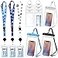 Teling 12 Pcs Cruise Accessories Kit Includes 3 Cruise Lanyards with Detachable Clear Badge Holder 6 Cruise Luggage Tag Holder with Metal Loop 6 Waterproof Phone Pouch Carnival Black Blue White