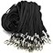 Bird Fiy Black Lanyard 100 Pack Bulk Lanyards for Id Badges Holders Each Lanyard 17 Inch with 360 Swivel Hook