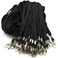Bird Fiy Black Lanyard 100 Pack Bulk Lanyards for Id Badges Holders Each Lanyard 17 Inch with 360 Swivel Hook