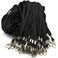 Bird Fiy Black Lanyard 100 Pack Bulk Lanyards for Id Badges Holders Each Lanyard 17 Inch with 360 Swivel Hook