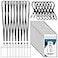 Maileto 100 Sets Lanyards for Id Badges and Clear Plastic Vertical Name Badge ID Card Holders Flat Neck Lanyards with Clip Waterproof Resealable Name Tag Badge ID Card Holders Black