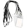 Bird Fiy Lanyard with ID Holder 50 Pcs Waterproof Name Tag Vertical Badge ID Card Holders ID Pass Holder and 50 Pcs Flat Neck Black Lanyards Swivel Hook