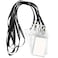 Bird Fiy Lanyard with ID Holder 50 Pcs Waterproof Name Tag Vertical Badge ID Card Holders ID Pass Holder and 50 Pcs Flat Neck Black Lanyards Swivel Hook