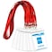 Bird Fiy Lanyard with ID Holder 50 Pcs Waterproof Name Tag Badge ID Card Holders ID Pass Holder and 50 Pcs Flat Neck Lanyards Swivel Hook Red Vertical