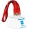 Bird Fiy Lanyard with ID Holder 50 Pcs Waterproof Name Tag Badge ID Card Holders ID Pass Holder and 50 Pcs Flat Neck Lanyards Swivel Hook Red Vertical