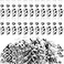 Marspark 400 Pack Metal Badge Clips with PVC Straps Double Hole ID Badge Clips for Name Tag ID Cards Holders Office SuppliesSilver