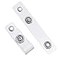 Tenare Clear ID Badge Holder Strap Plastic Badge Strap with Snap and Eyelet Vinyl Badge Clips for Card Holder Lanyards Key Rings 50 Pieces