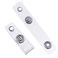 Tenare Clear ID Badge Holder Strap Plastic Badge Strap with Snap and Eyelet Vinyl Badge Clips for Card Holder Lanyards Key Rings 50 Pieces