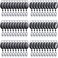 Laumoi 80 Pcs Retractable ID Badge Holder Name ID Badge Reel Clips Keychain Bulk with Belt Clip and Key Ring for Office Worker Teacher Doctor Nurse Employee Black