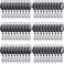 Laumoi 80 Pcs Retractable ID Badge Holder Name ID Badge Reel Clips Keychain Bulk with Belt Clip and Key Ring for Office Worker Teacher Doctor Nurse Employee Black