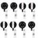 JANYUN 100 Pcs Black Badge Reels Retractable Badges Holder for ID Card Keychain Whistles Lanyards for School Office