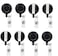 JANYUN 100 Pcs Black Badge Reels Retractable Badges Holder for ID Card Keychain Whistles Lanyards for School Office