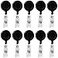 JBKHDTB 100 Pack Retractable ID Badge Holder Reels with Swivel Alligator Clip Bulk Pack Premium BadgeBlack