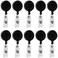 JBKHDTB 100 Pack Retractable ID Badge Holder Reels with Swivel Alligator Clip Bulk Pack Premium BadgeBlack