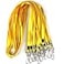 Ollain Bulk Lanyards Premium Cruise Lanyard Nylon Badge Lanyards Id Holder Perfect for Office Kids Teachers Yellow 100Pack