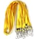 Ollain Bulk Lanyards Premium Cruise Lanyard Nylon Badge Lanyards Id Holder Perfect for Office Kids Teachers Yellow 100Pack