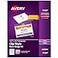 Avery Customizable Name Badges Clip Style 225 x 35 Clear Name Tag Holders White LaserInkjet Printable Inserts 100 Total 74461